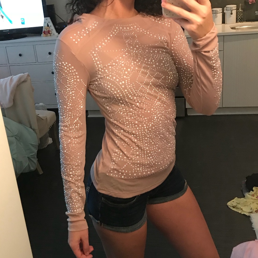 Sparkly Nude Longsleeve Top